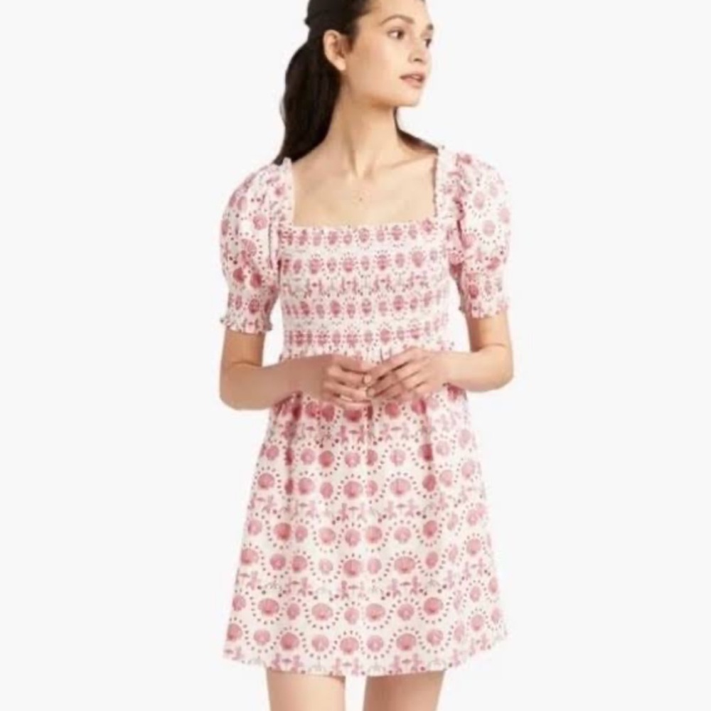 Hill House Athena Nap Dress in Pink Sea Shell Print